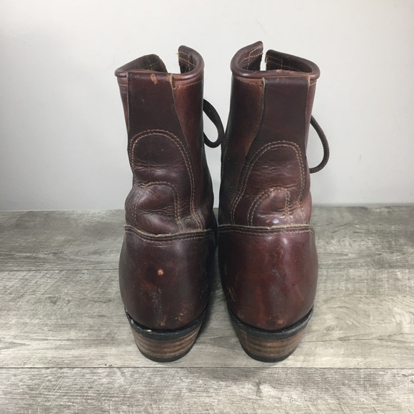 Durango Lacer Roper Logger Bay Apache Leather Men\'s Boots Vintage Lace Up 10.5 main image 6